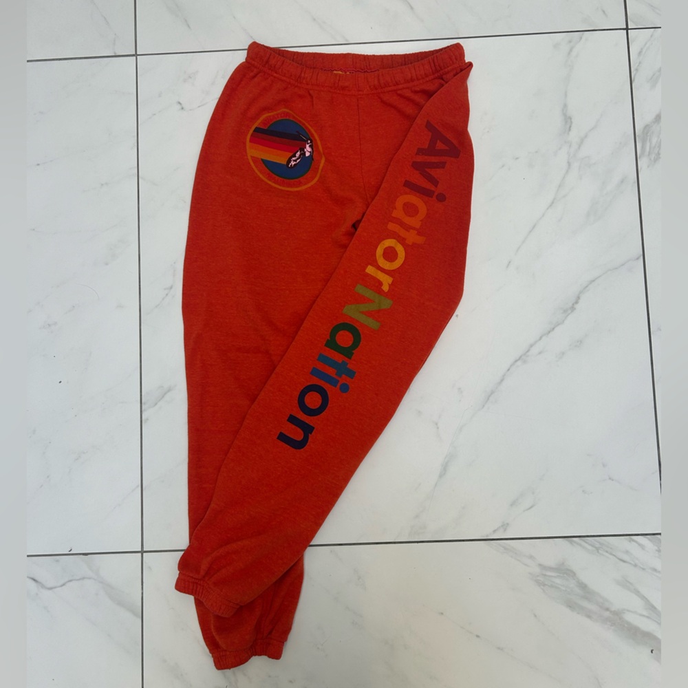 Aviator Nation Orange Malibu Sweatpants - M - Picture 3 of 6